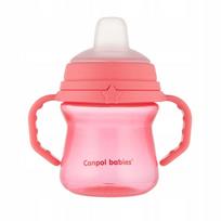 CANPOL FirstCup 150ml rožinis puodelis su silikoniniu snapeliu