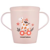CANPOL Atviras puodelis su rankenomis 250 ml TOYS koralas