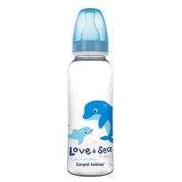 CANPOL Siauras buteliukas 250ml PP LOVE&SEA mėlynas