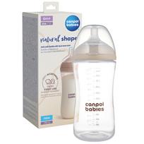 CANPOL Natural Shape buteliukas su dviejų zonų speneliu 330ml