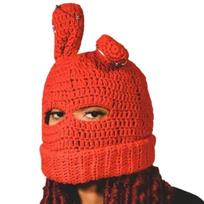 Balaclava Hat Funny Crocheted Hat for Women Men Cosplay- Picture Props