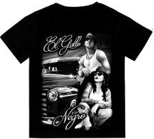 El Gallo Negro Blood In Blood Out Mens Heavyweight T-Shirt Print On Shaka Wear Unisex T-Shirt XL