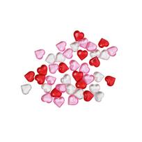 10mm Smooth Acrylic Red Hearts Valentine's Day Wedding Decoration DIY Accessories One Size