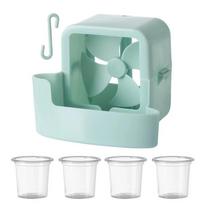 Electric Fan Cooling Storage Box Hanging Fan Cooling Tool With 4 Cup Household Cooling Box Fan Cooler Refrigeration Accessories žalia