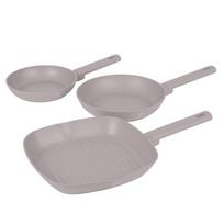 Zestaw 3 patelni tytanowych berlinger haus bh-8109 taupe lumarko!