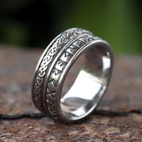 Vintage Odin Norse Viking Rune Rings For Men Fashion Stainless Steel Celtic Knot Rings Retro Couple Amulet Jewelry 7