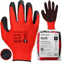 Rękawice Robocze Mercator Tech Red+Black Latex - S - 12 Par