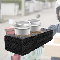 Coffee Tray Cup Holder Beverage Packaging Tool Drink Carrier Sponge Multi Holes Takeaway Six holes white
