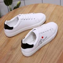 fashion Zapatos Blancos Pequeños Para Mujer, Zapatos De Cuero Transpirables En Forma De Corazón A La Moda, Zapatos Informales Planos 35 juoda