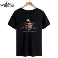 NG Black myth Wukong game the same short-sleeved T-shirt men and women cotton half sleeve body S armijos žalia spalva