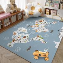 Parkavimo aikštelė Vaikų ropojimo žaidimų takas Kelių eismas Animacinis kilimas Svetainė Sofa Miegamasis Lovos šonas Grindų kilimėlis Neslystantis dekoratyvinis kilimas 40x60cm