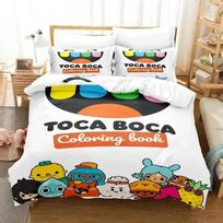 3D Anime Game Toca Bocas Bedding Set King Twin Double Child Bedding Set Microfiber Or Polyester Duvet Cover Set Home Textiles EU Single(135*200cm)3pcs