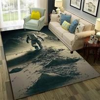Astronautas Kosmoso Planetė Animacinis Kilimas Kilimas Namų Svetainei Miegamajam Sofai Durų Kilimėlis Dekoras, Vaikų Zonos Kilimas Neslystantis Grindų Kilimėlis 40x60cm