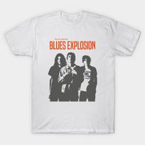 Men Black Print T-shirt Blues Explosion No-Cut Transfer Paper Print Cotton Tshirt 4XL balta
