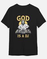 2026 New GOD Is My DJ Unisexs Clothing TShirt Cotton Short Sleeve Y2k Popular Fashion Rock Punk Streetwear Funny Summer T Shirt M gray