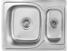 1,5 baseino metalinis įleidžiamas nerūdijančio plieno kriauklė Junak Kuchinox