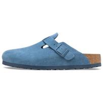 Birkenstock Suede Patogūs Apvalus Pirštas Universalūs Storas Padadas Uždari Pirštų Šlepetės Unisex Šlepetės Šviesiai Mėlyni 1026769 44 gray