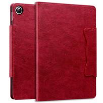 For Samsung Galaxy S11 S10 FE Plus 13.1 S10 Lite S9 FE S8 S7 Plus 12.4 A11 Lite 8.7 A9 Plus 11 Flower Leather Wallet Tablet Case A9 8.7 inch raudona