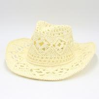 Hollow Out Beach Hat Wide Brim Sun Cowboy Hat New Bohemian Straw Hat  Summer Season pieno baltumo spalva