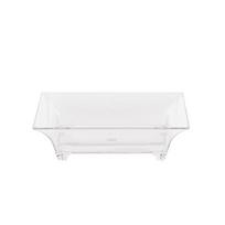 50pcs Plastic Appetizer Plate Transparent Seasoning Plate Multipurpose Square Dessert Tray  Banquet 50pcs