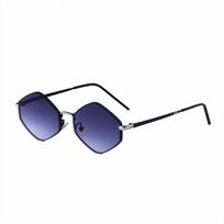 Hexagon Sun Glasses Metal Frame Shades Eyewear Classic Polygon Sunglasses  Unisex Style C