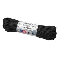 Atwood Rope Tent Tarp Multipurpose Cord Paracord 30m Black [Genuine Length: 30m juoda