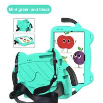 EVA Kids Safe Case For Samsung Tab A11 Plus A9 Plus S6 10.5 Tab A8 A7 A A7 Lite A 8 Tab A11 A9 X110N Handle Stand Tablet Cover Case Tab A11 Plus žalia