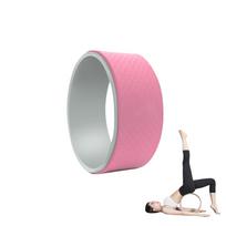 Sunny Glow Yoga Wheel Pilates Ring for Back Core Home Flexibility Backbends x Stretching, Care, Training, Yoga, Exercise, Improvement, (Pink Gray)