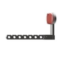 Punch-Free Telescopic Wall-Mounted Folding Clothes Drying Rack with Suction Cup for Balcony Black Single black