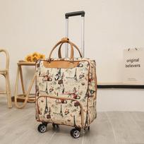 Women's Short-Distance Travel Trolley Bag - Handbag & Luggage Storage Combo Medium 2-Wheel