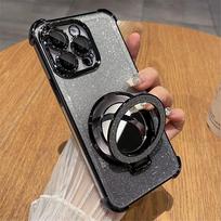 Glitter Shockproof Silicone Case For Xiaomi Poco X7 X6 Pro M6 F7 F6 F4 X5 X3 NFC POCO C65 C75 Mirror Magnetic Holder Stand Cover POCO X7