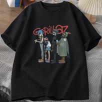 Gorillaz Marškinėliai Vyrams Moterims Vasariniai 90-ųjų Apvalia Kaklo Medvilniniai Trumpomis Rankovėmis Marškinėliai Drabužiai Vintage Y2K Drabužiai T-shirt Harajuku Redtube S juoda