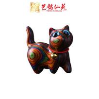 Wood Carving Cute Hand-held Piece,  Tilted-head  Desktop Ornament One Size