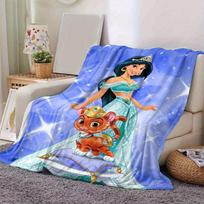 1 vnt., Disney princesė Džasmina ir Tigriukas Mesti pledas Namų dekoras, Sofos uždangalas, Lauke, Dovana draugams, Pledai, Miegamasis, Svetainė, Kelionės 80cmx120cm