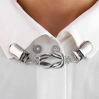 Clothing Retro Rose Cardigan Collar Clip Duck Bill Clip Dress Shirt 9 Pieces Brooch Clip