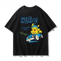 Unisex Cute Pikachu Pokémon T-Shirt Summer Y2K Harajuku Style Loose Casual Short Sleeve Street Wear Top for All Ages 4XL