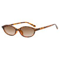 Sexy Small Oval Sun Glasses Brand Designer Men's Vintage Style Sun Eyeglasses Woman Fashion Style Luxury Design Shades UV400 Protection Thin Black