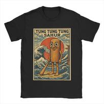 Men Tung Tung Tung Sahur T Shirts  Pure Cotton Clothing Vintage Short Sleeve O Neck Tee Shirt Gift TShirts S