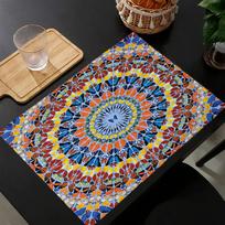 1PC mandala Placemat Heat Insulation Pad Kitchen Table Mat Fall Dining Table Decor Thanksgiving Decor 1PC 30x45CM