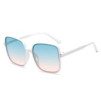Ladies Square Frame Gradient Sunglasses Utra Light Blue Light Blocking Outdoor Eye Protection Sunglasses Women Fashion Eyewear AS THE PICTURE
