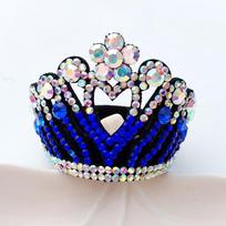 Artistic Gymnastics Dance Hair Ties Water Diamond Crown Bun Hair Bands Korean Style Fashionable Hair Accessories for Women black