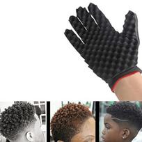 1pc Curly Sponge Gloves,Magic Curly Hair Scissors Curly Hair Twisted Sponge Glove Brush,Black Hair Brush Sponge Mens Curly Hair juoda