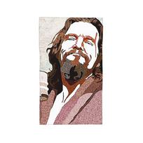 Big Lebowski Dude Portrai Soft Face Towel Quick Dry Pool Bath Cotton Towels Breathable W40*H60(CM)