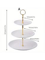 3 Layer Cake Stand Fruit Plate Tray Display Birthday Party Dessert Wedding Three Layer Cake Count Heart Rack Dessert Plate
