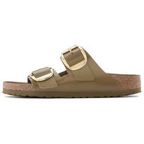 Birkenstock Arizona Leather Double Buckle Flat Fashion Sandals Women sandals Green 1024257 38