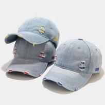 High Quality Cowboy Baseball Cap Washed Distressed Hats Twill Plain Adjustable Cotton Denim Dad Hat Outdoor Sports Hat ruda