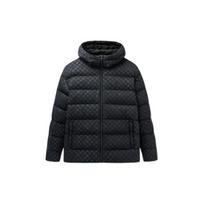 ANTA Basketball Collection Down Jackets Men's Matte Black Hooded Thickened Puffer Jacket 152241910R-2 L
