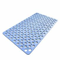 Eco Friendly Suction Cup Bath Mat Quick Drain Round Hole Bath Mat Foot Mat Bath Rug  Hotel Bathroom 70x38cm mėlyna
