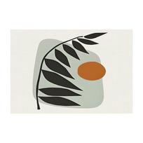 4/6/8pc Abstract Boho Placemats Set Mid Century Modern Table Mats Washable Linen Minimalist Botanical Kitchen Heat Resistant 4pcs
