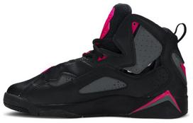 Jordan True Flight Black Dark Grey Deadly Pink GS 342774-009 38.5